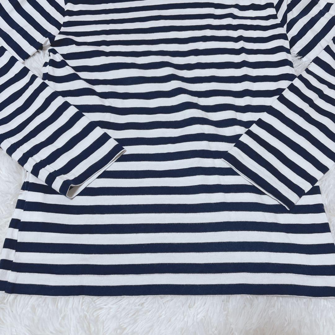 COMME des GARCONS 長袖 ボーダー　ロゴ　ロンT カットソー