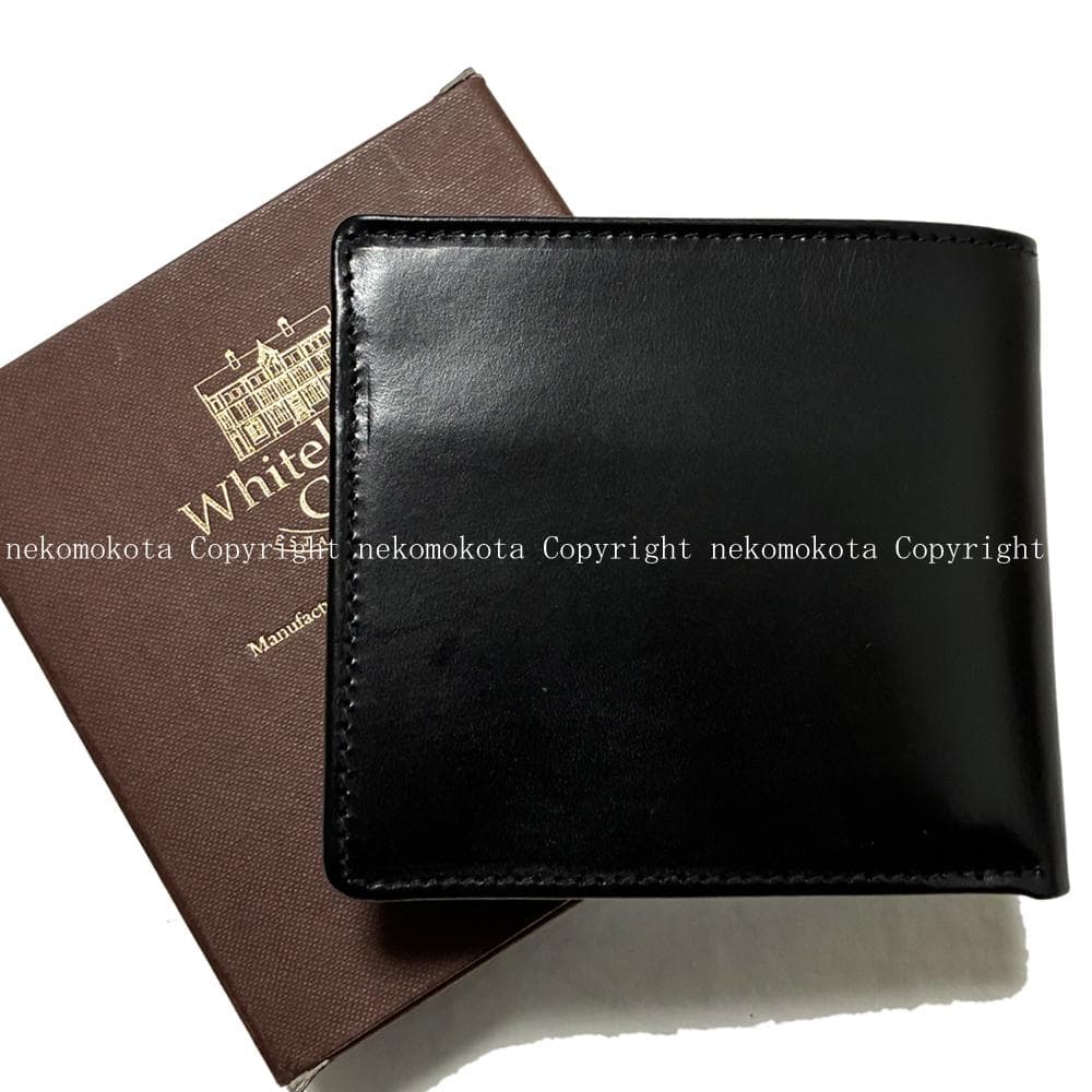 専用★ホワイトハウス コックス ブライドルレザー 2つ折り 財布 黒 ブラック