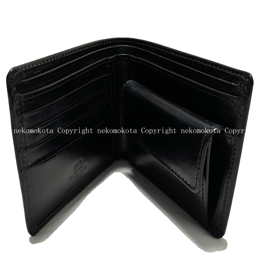 専用★ホワイトハウス コックス ブライドルレザー 2つ折り 財布 黒 ブラック