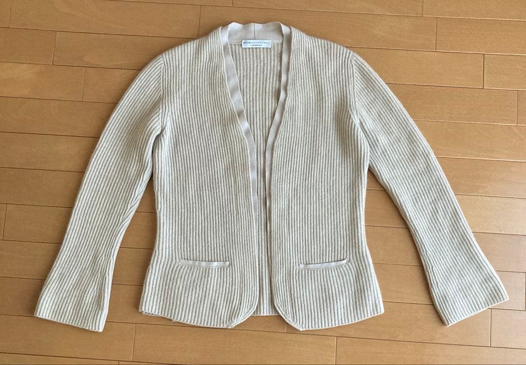 ブルネロクチネリ　カシミヤ　リブ編み　ジャケット　カーディガン