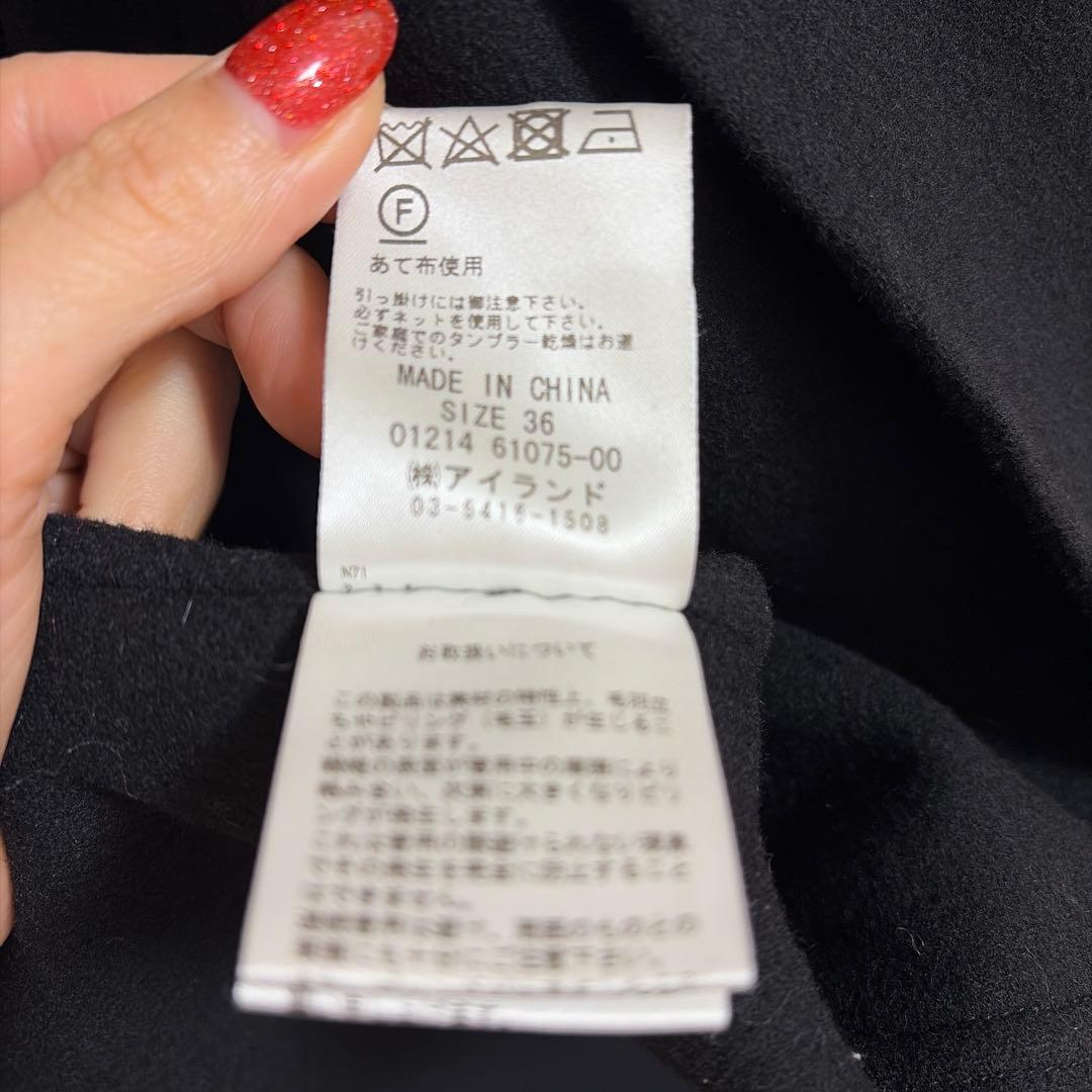 美品 グレースコンチネンタル リバーガウンフードコート36 黒 ブラック ファー