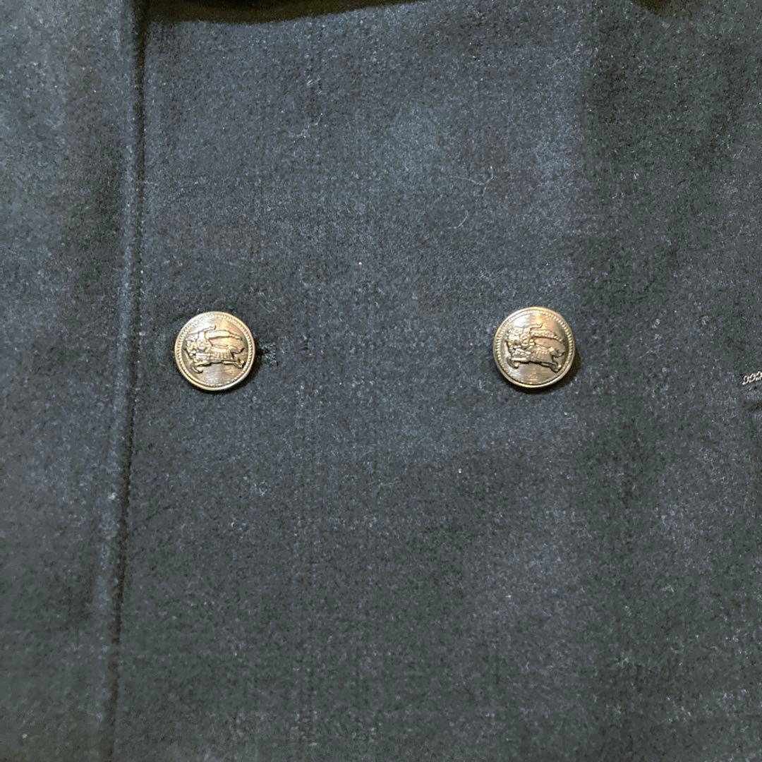 バーバリーブラックレーベル　ナポレオンコート　シャドーチェック　裏地モノグラム