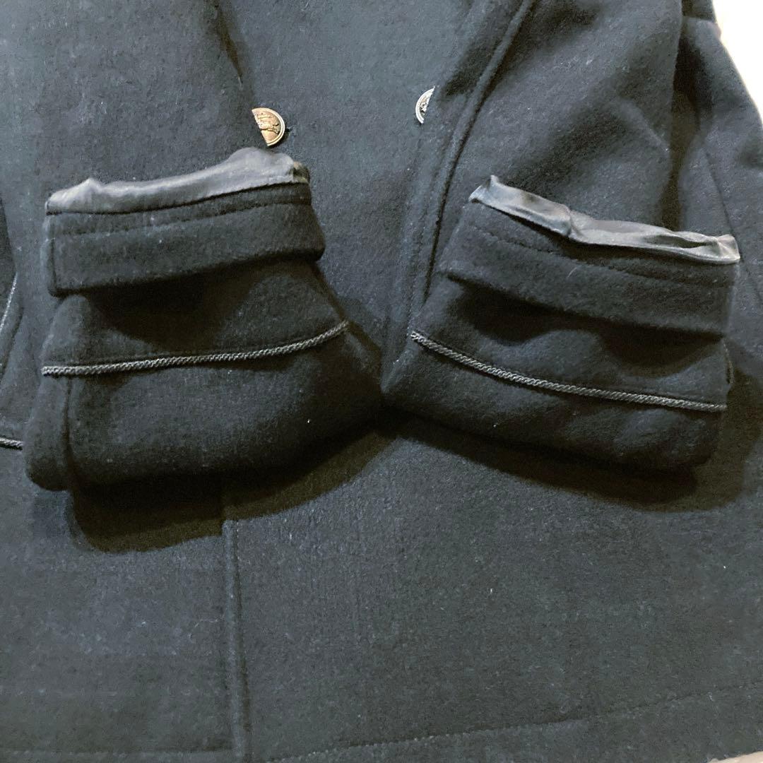 バーバリーブラックレーベル　ナポレオンコート　シャドーチェック　裏地モノグラム