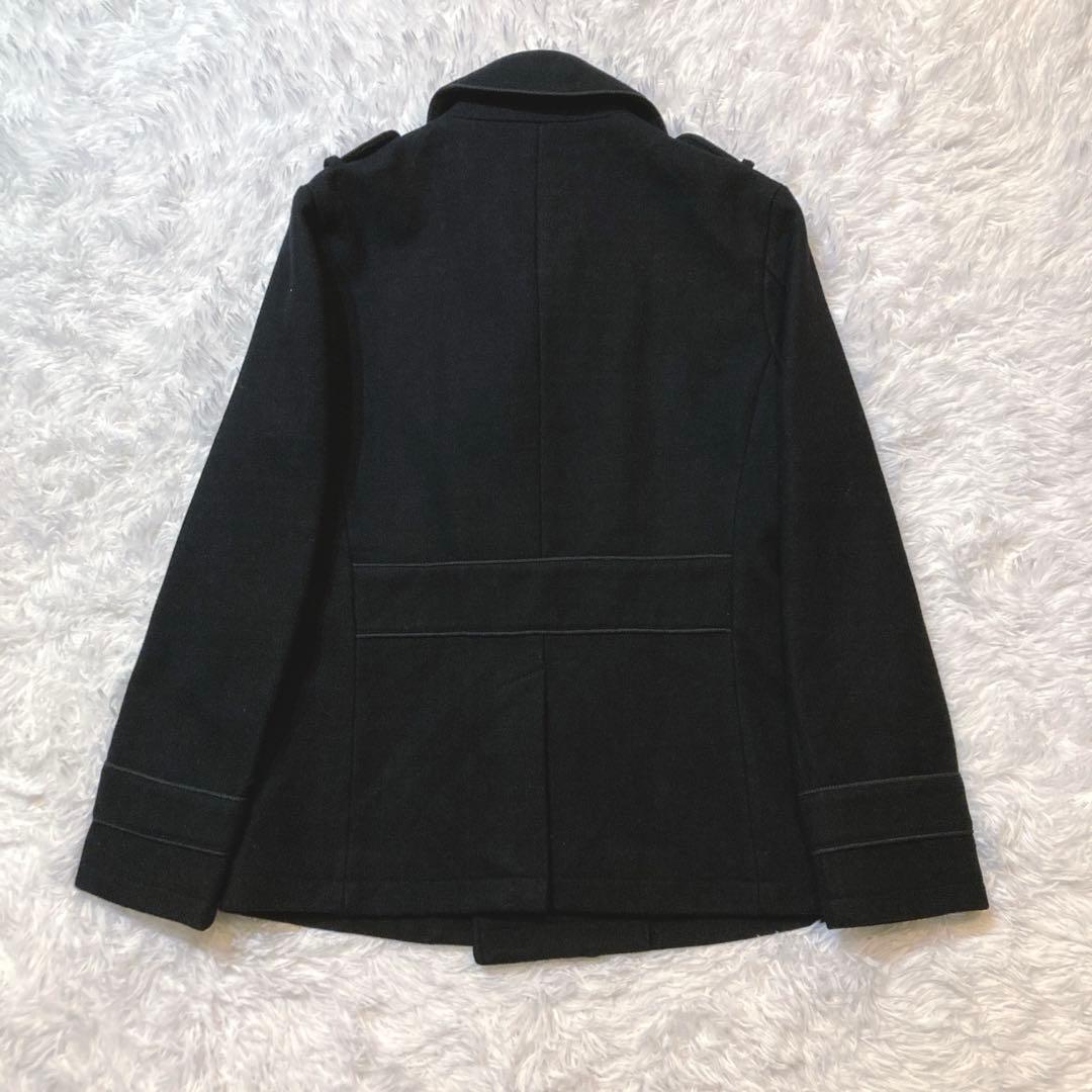 バーバリーブラックレーベル　ナポレオンコート　シャドーチェック　裏地モノグラム