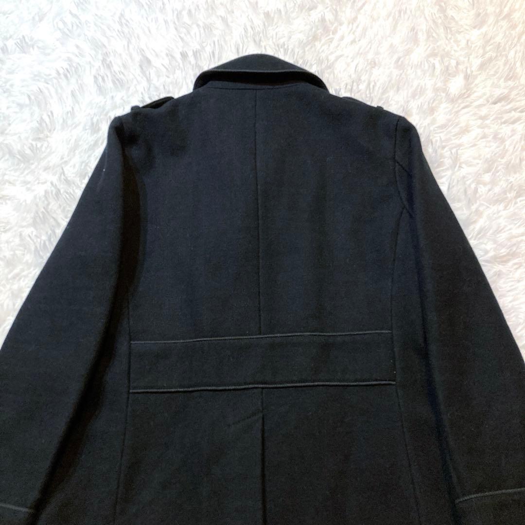 バーバリーブラックレーベル　ナポレオンコート　シャドーチェック　裏地モノグラム