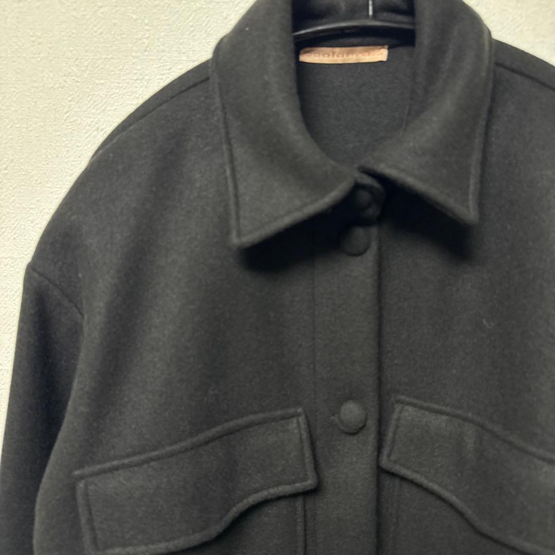 【未使用品】シャツコート アルパカ混　オーバーサイズ　インポート品