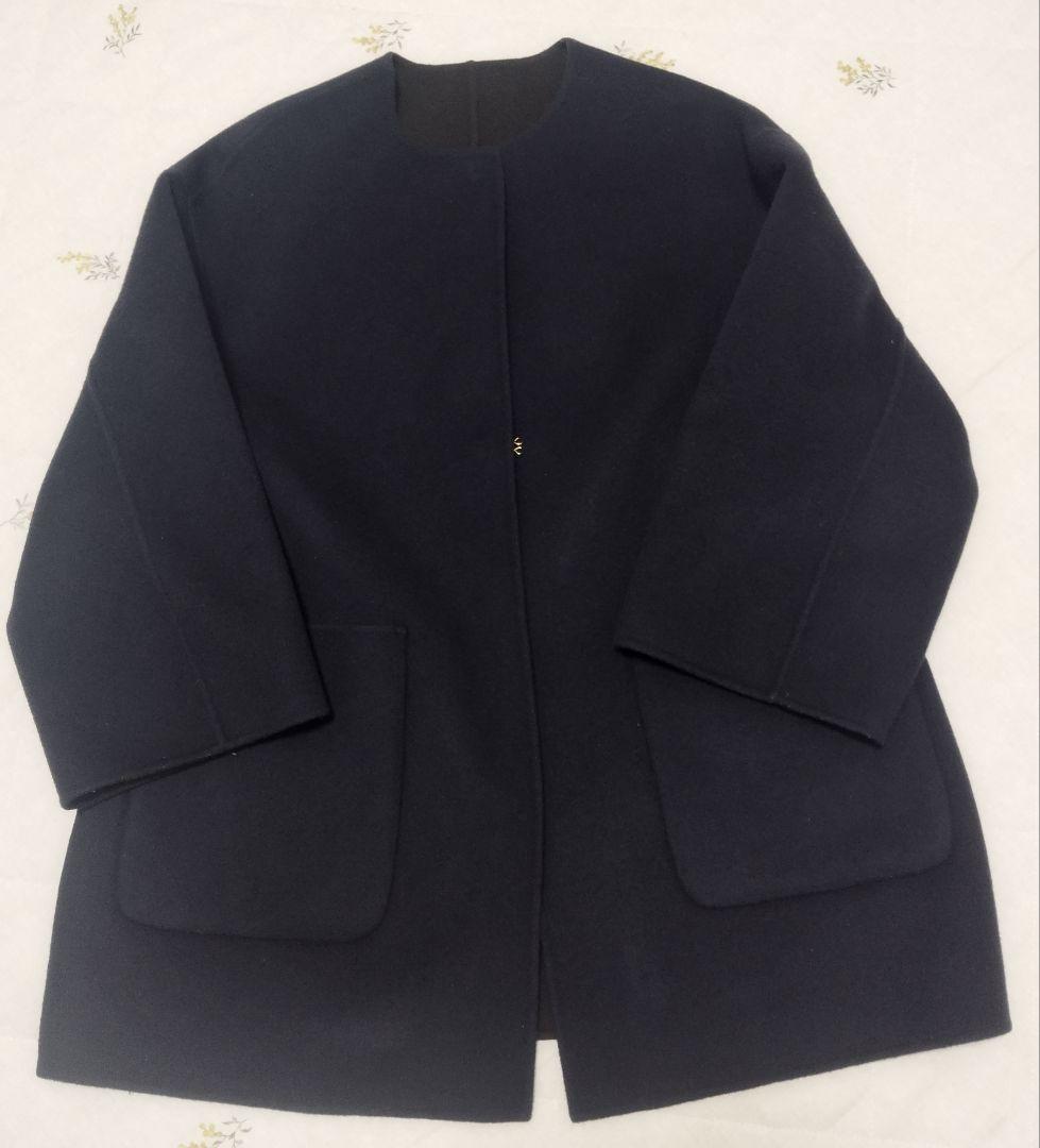 ユナイテッドアローズ　バイカラーリバーミドルコート　ネイビー　36