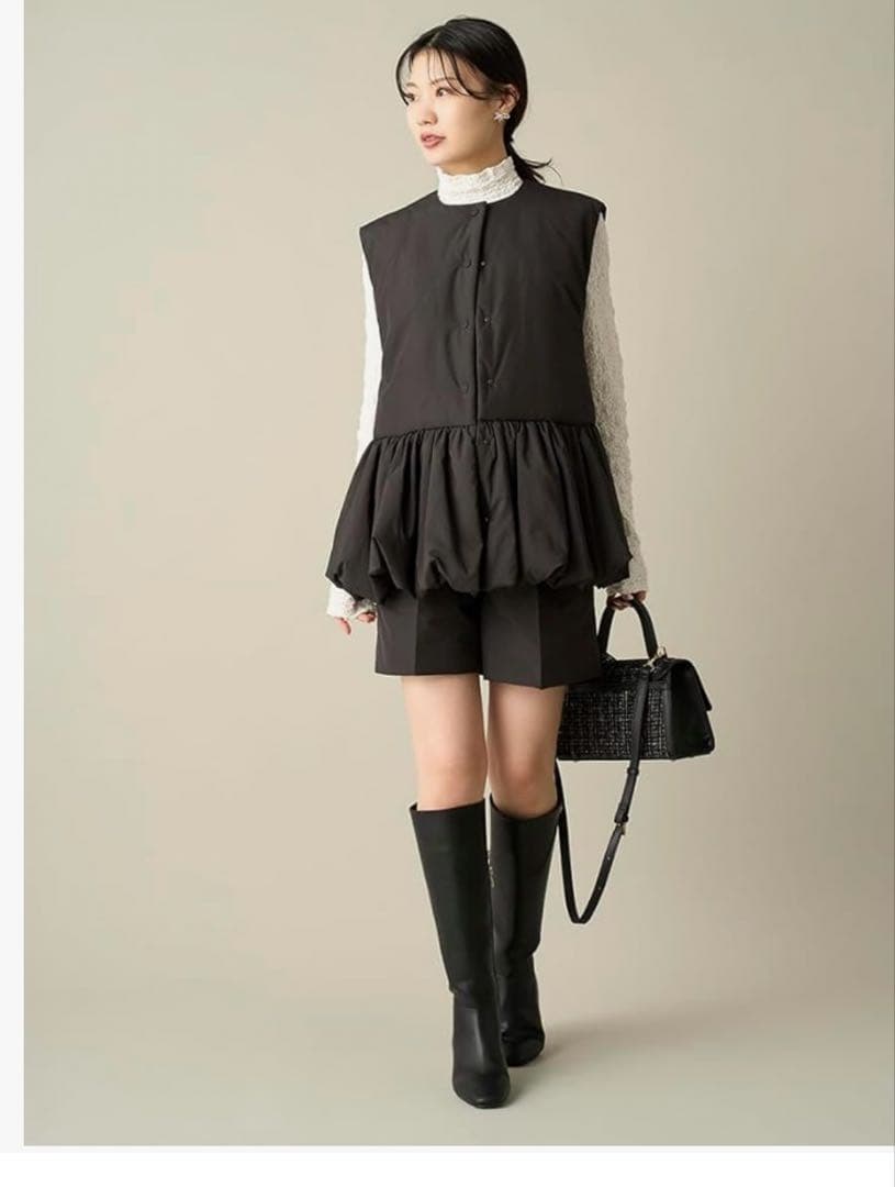 CELFORD 24AW ペプラムパフベスト 中綿ベスト