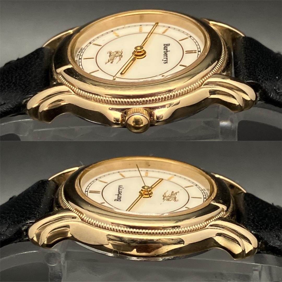 【新品電池/稼働】バーバリー 腕時計 レディース クォーツ ホワイト ゴールド