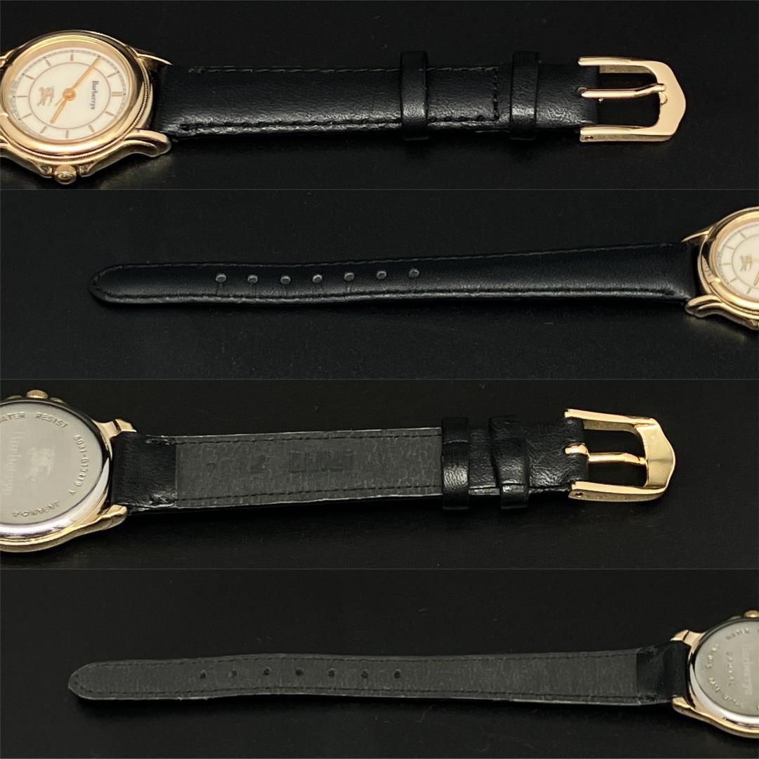 【新品電池/稼働】バーバリー 腕時計 レディース クォーツ ホワイト ゴールド