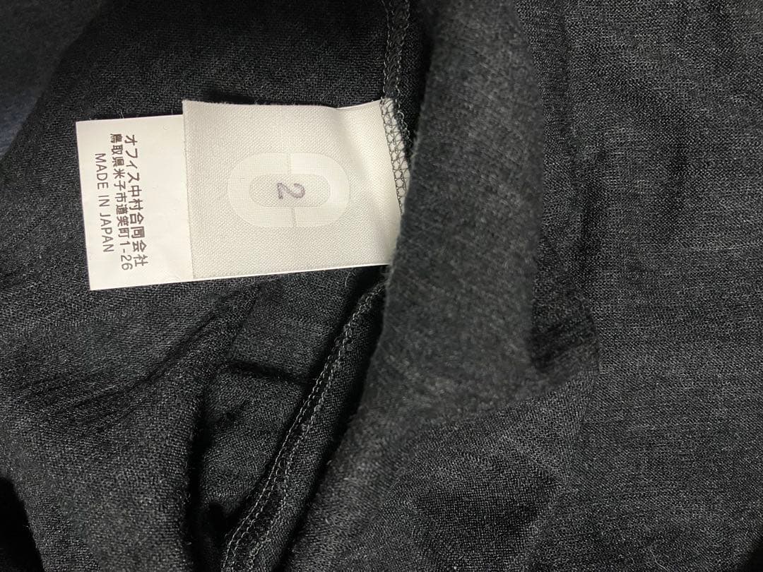 un/unbient twelve別注ウールジャージハイネック チャコール 2