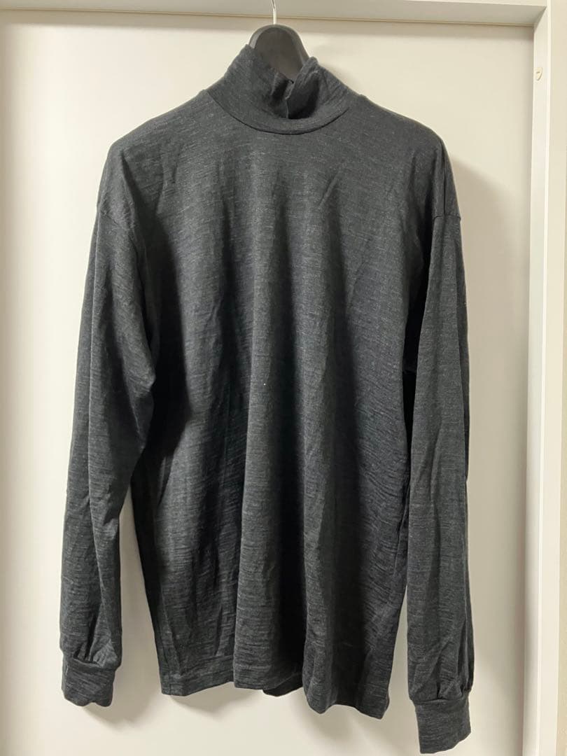 un/unbient twelve別注ウールジャージハイネック チャコール 2