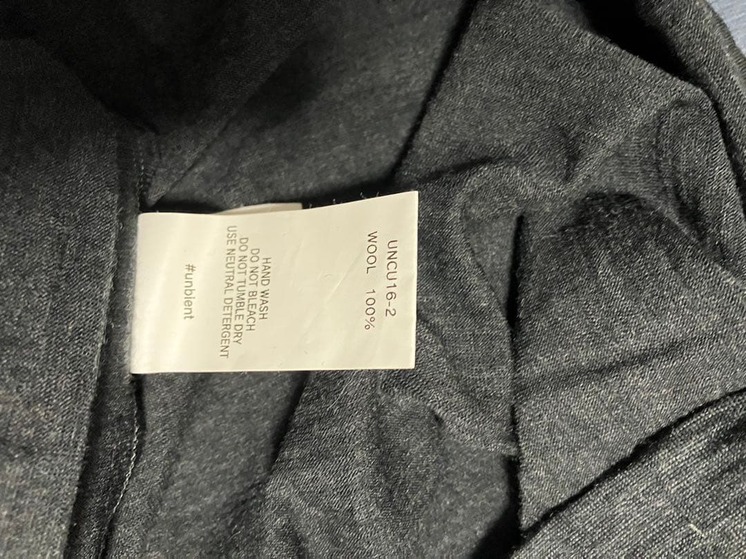 un/unbient twelve別注ウールジャージハイネック チャコール 2