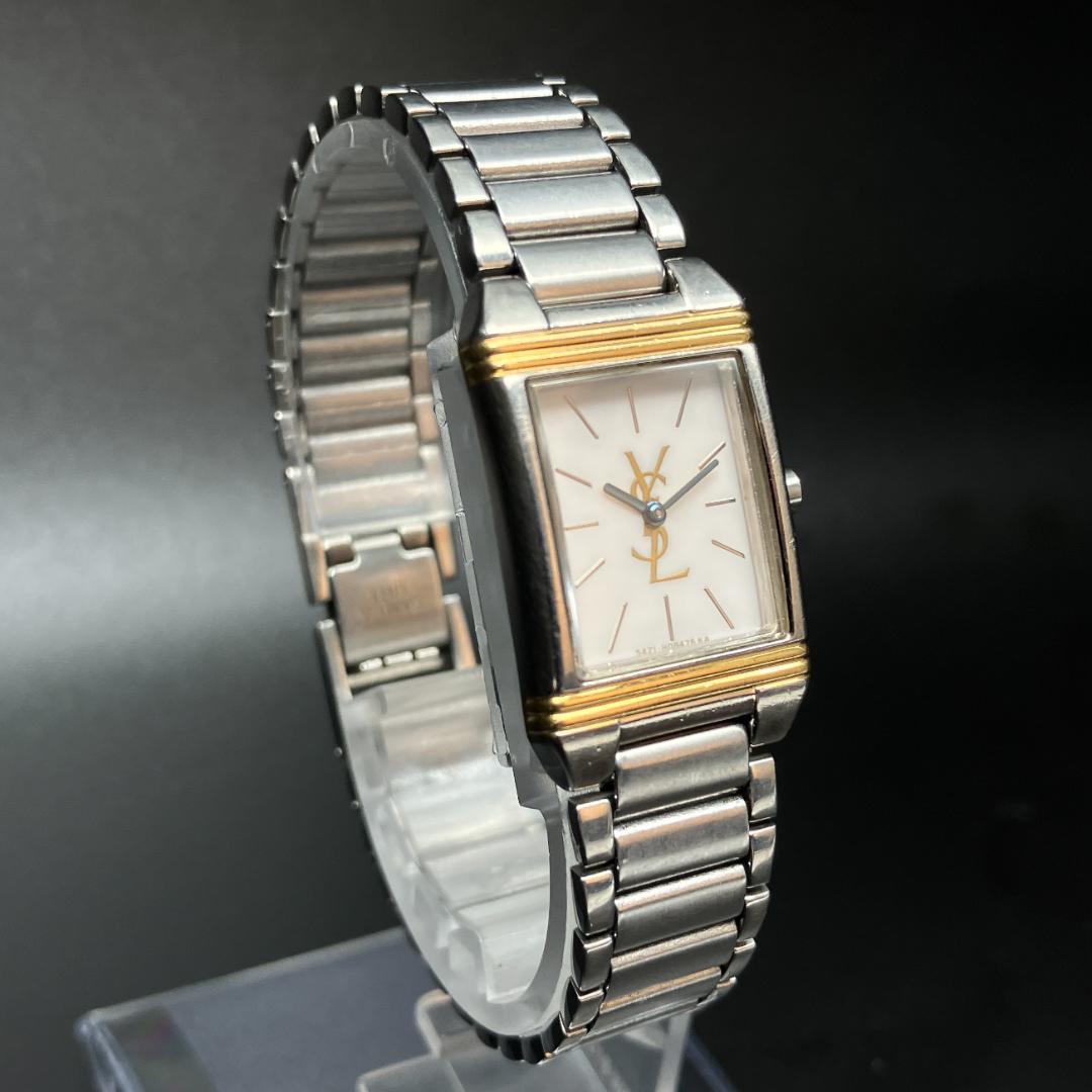 【新品電池/稼働】イヴサンローラン  レクタンギュラー 腕時計 レディース