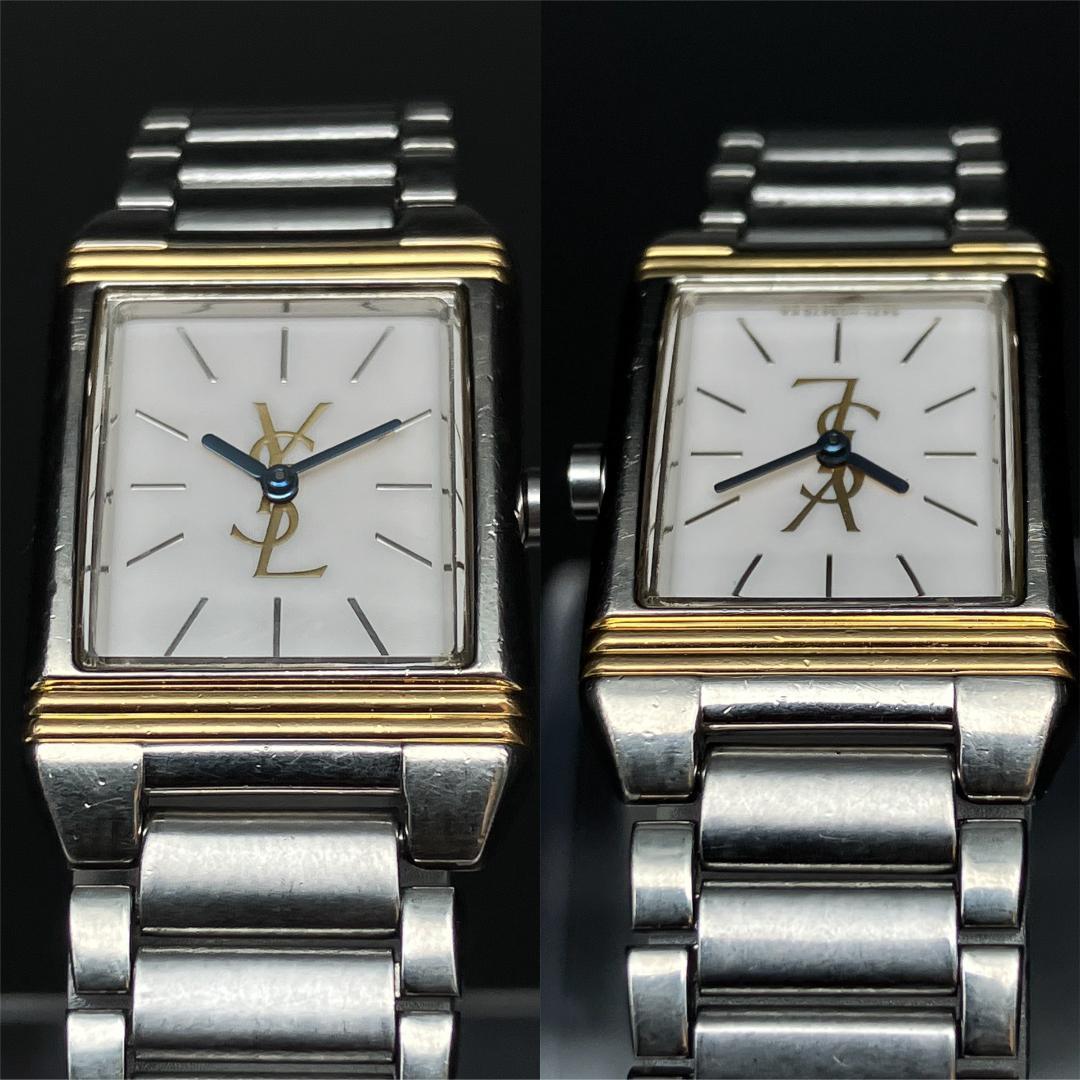 【新品電池/稼働】イヴサンローラン  レクタンギュラー 腕時計 レディース