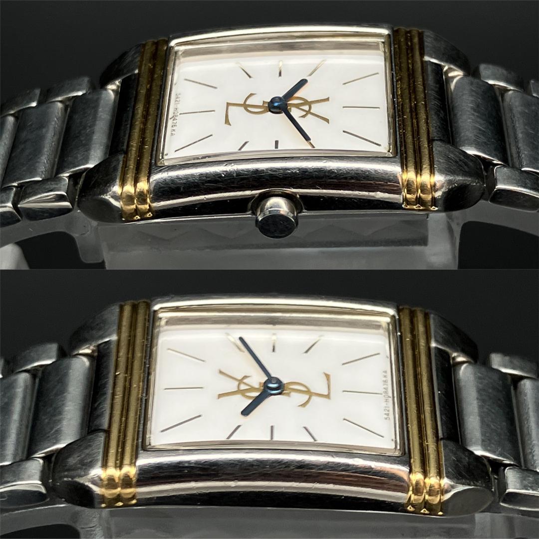 【新品電池/稼働】イヴサンローラン  レクタンギュラー 腕時計 レディース