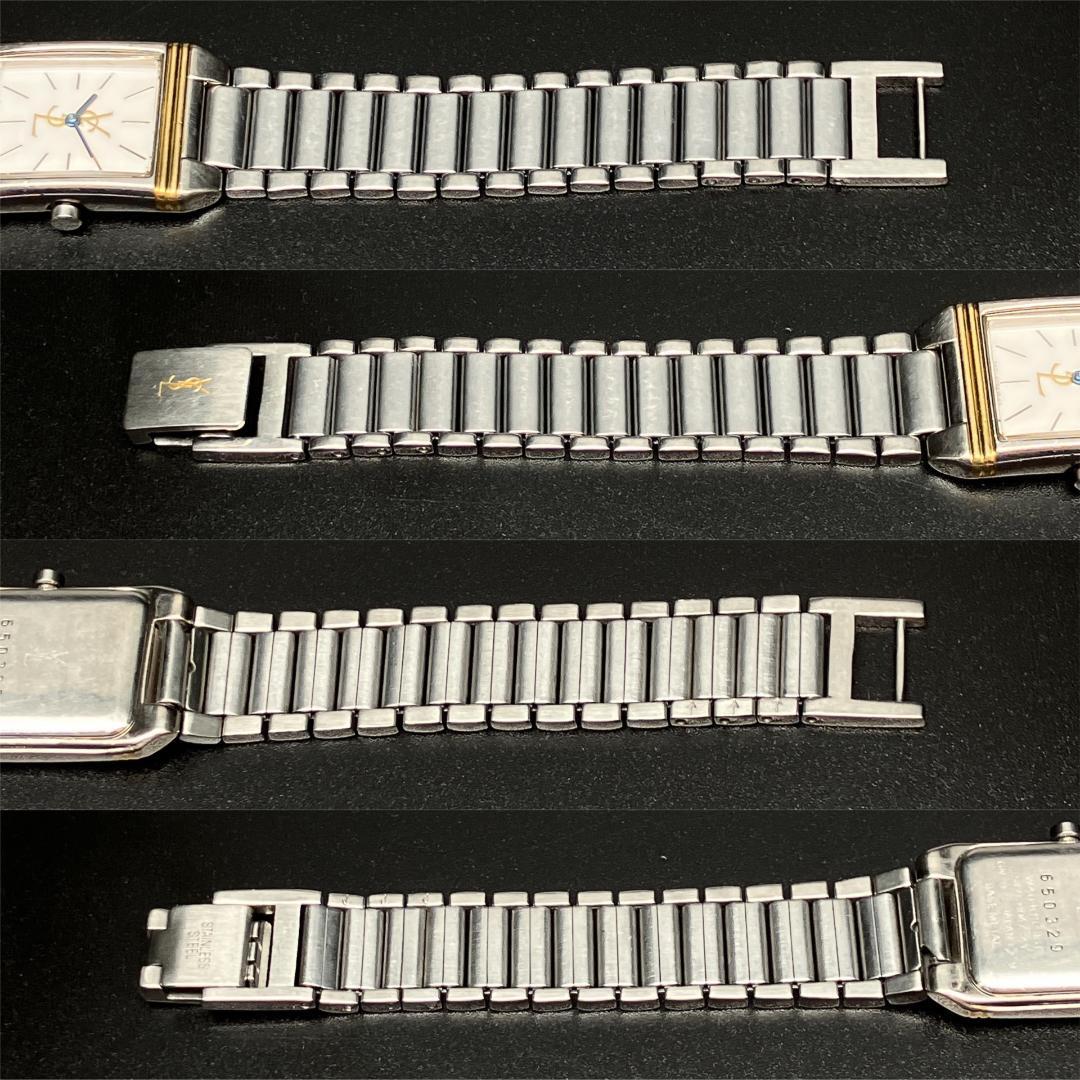 【新品電池/稼働】イヴサンローラン  レクタンギュラー 腕時計 レディース