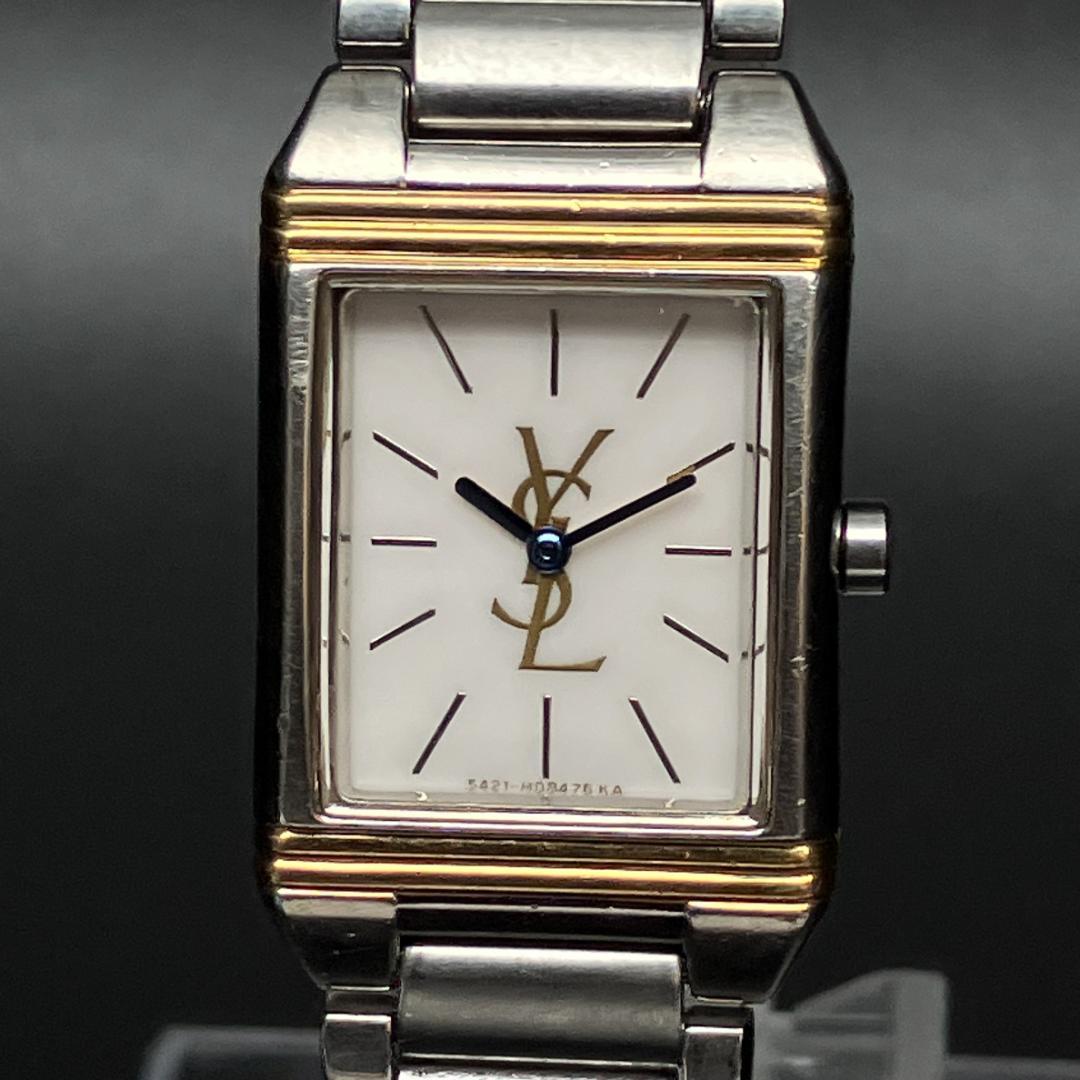 【新品電池/稼働】イヴサンローラン  レクタンギュラー 腕時計 レディース
