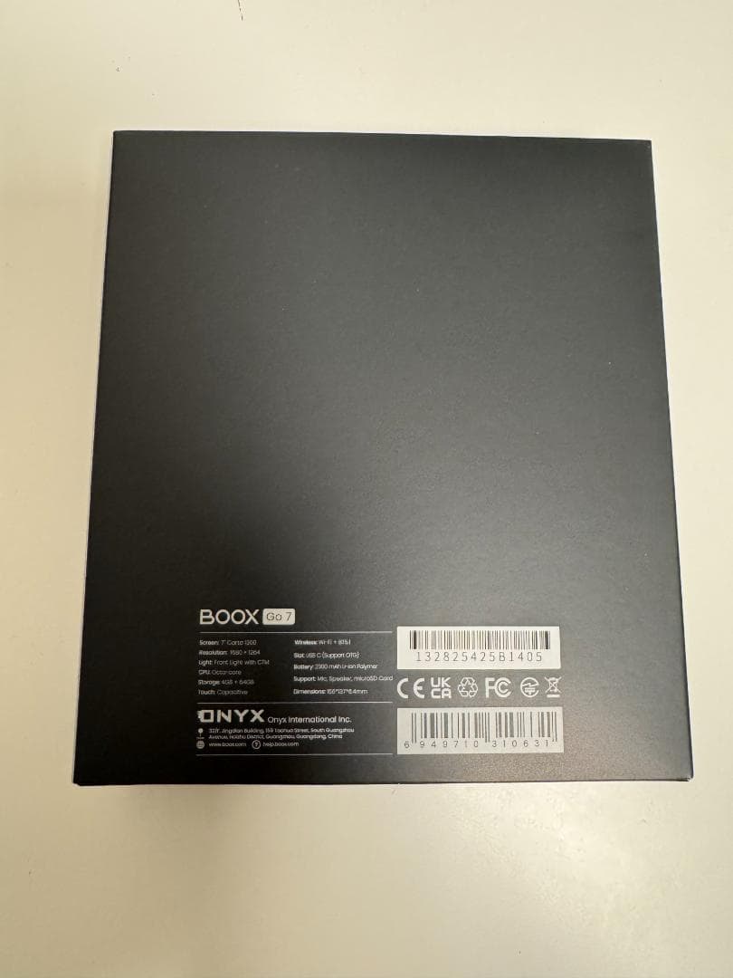 BOOX Go7 7インチモノクロ電子ペーパータブレット