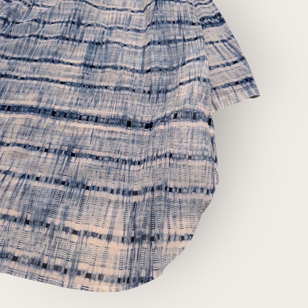 壺草苑　藍染　チュニック　ロングシャツ　天然藍灰汁発酵建　日本製　羽織り