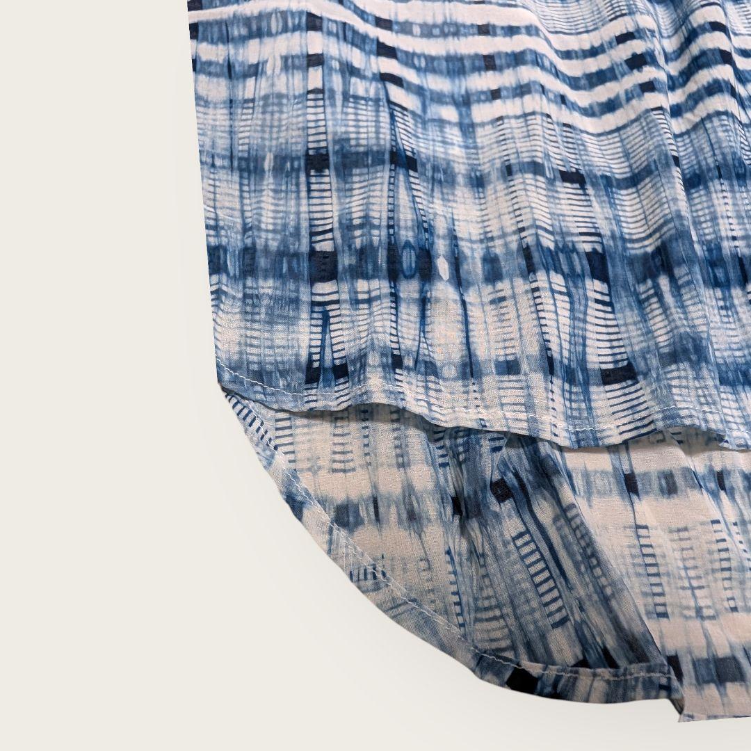 壺草苑　藍染　チュニック　ロングシャツ　天然藍灰汁発酵建　日本製　羽織り