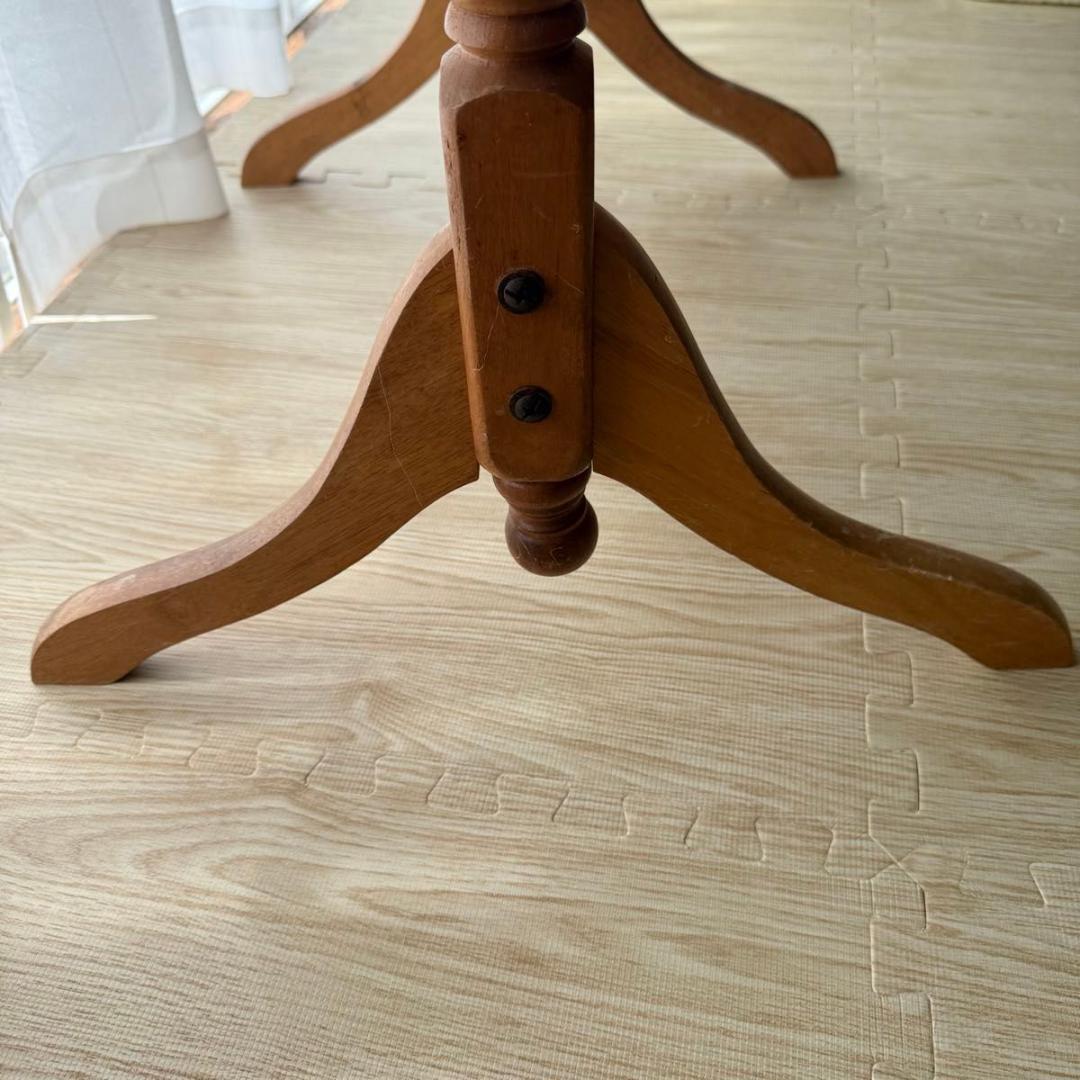 【送料込み】アンティーク　木製スタンドミラー　脚付き　姿見　822-5