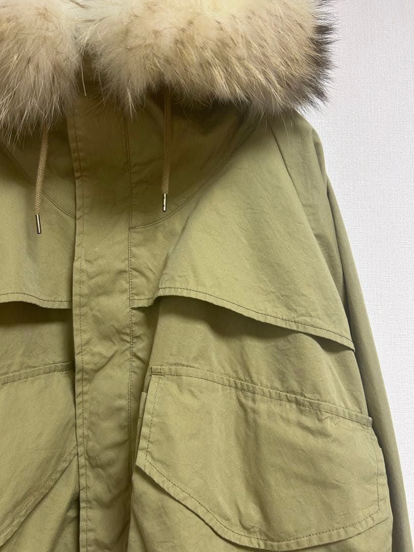 【LAppartement】レミレリーフ　フードジャケット　　ブルゾン　ファー