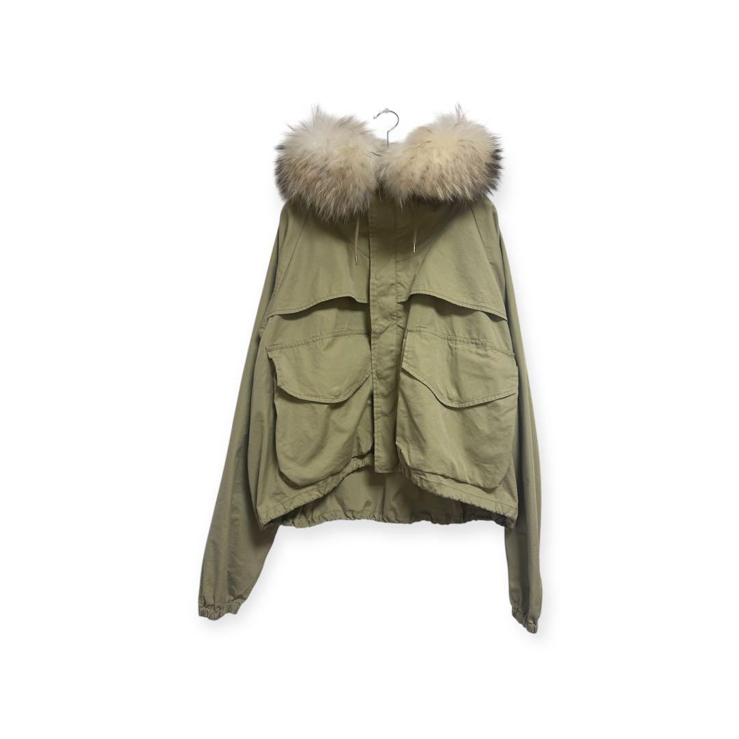 【LAppartement】レミレリーフ　フードジャケット　　ブルゾン　ファー