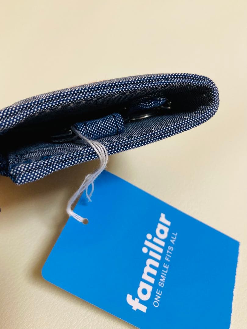 新品 ファミリア キーケース 青デニム