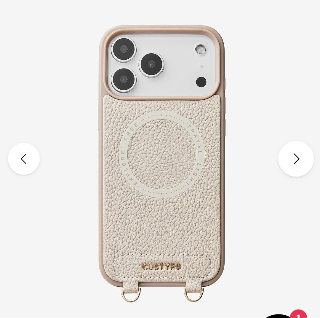 custype ハート型ポーチ付きiPhoneケース　17pro max