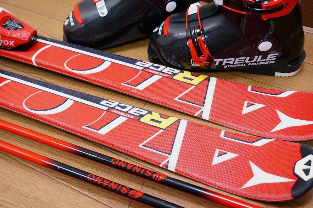 メンテ済 120cm 靴22cm ATOMIC 子供用スキーセット