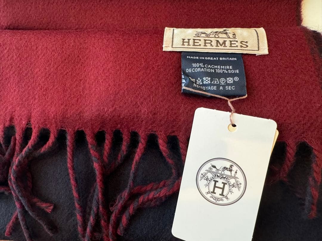 HERMES エルメスのカシミヤ100%マフラー 新品未使用！