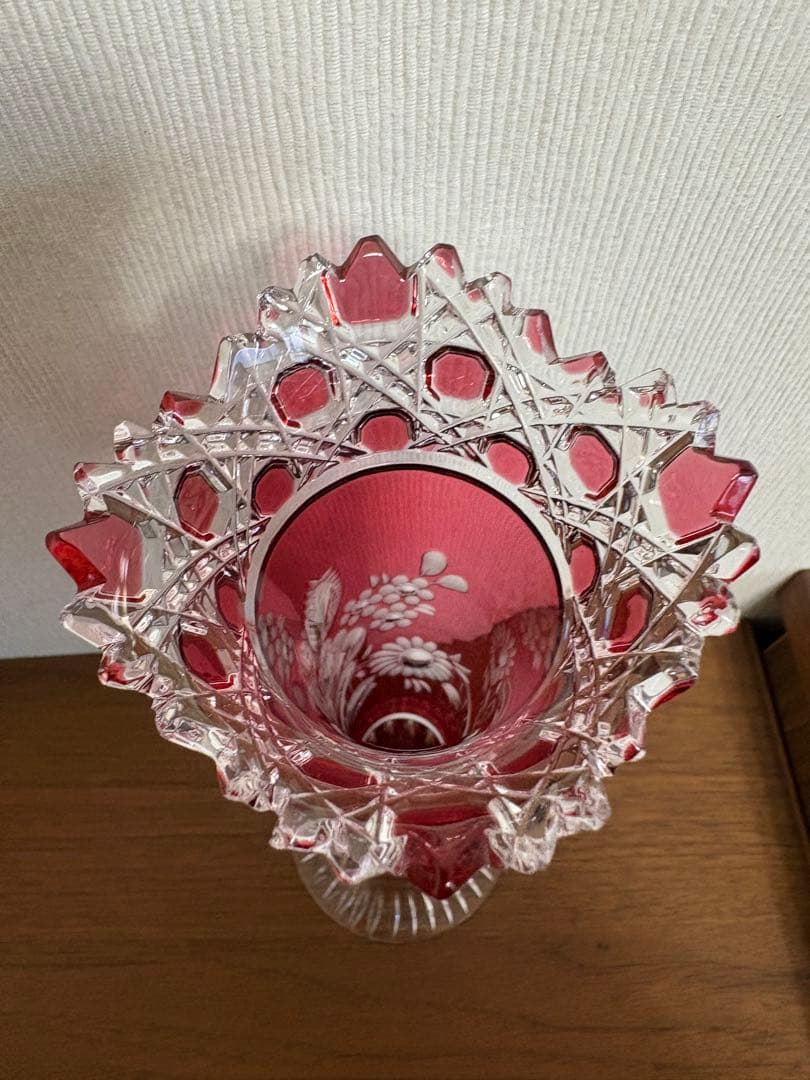 MeissenBleikristallマイセン　クリスタル　花瓶　一輪挿し