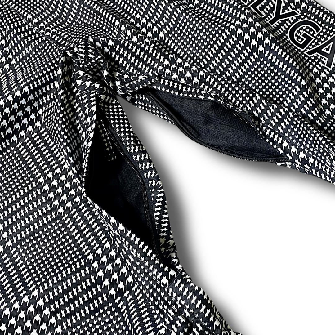 4 定価4万 パーリーゲイツ 千鳥格子柄 スノーウエア パンツ スノボ ロゴ