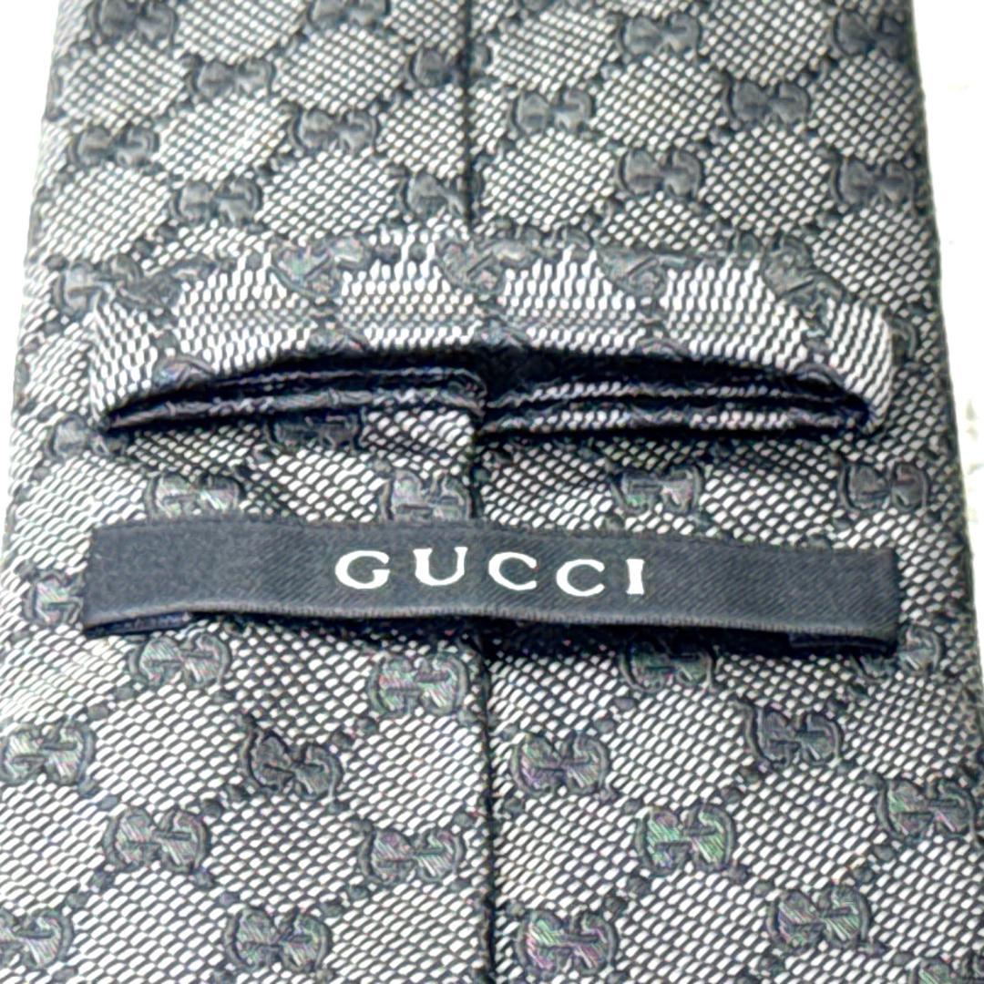 ☆即発 GUCCI GG柄 ボルドー×ピンクライン 高級 シルク ネクタイ 美品