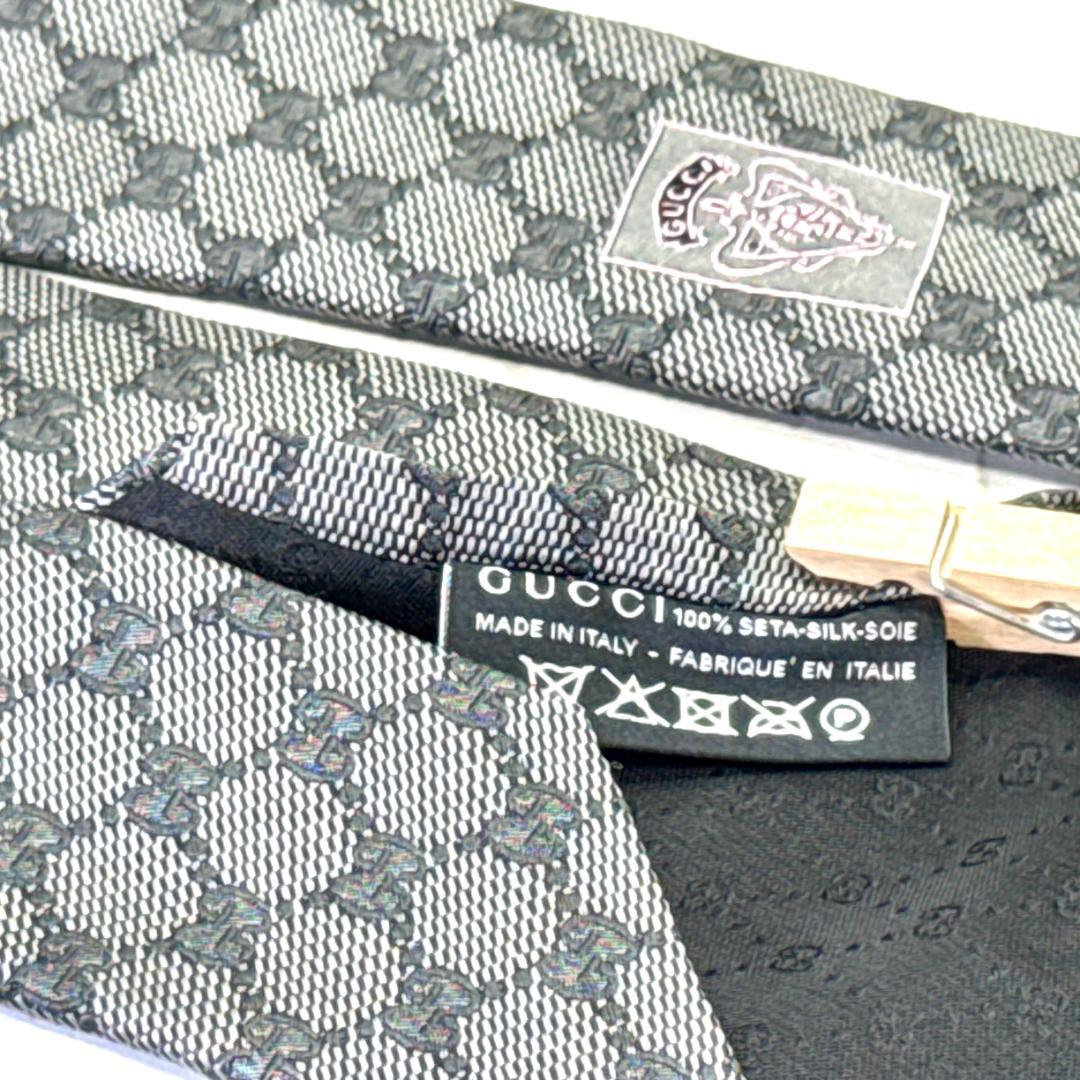 ☆即発 GUCCI GG柄 ボルドー×ピンクライン 高級 シルク ネクタイ 美品