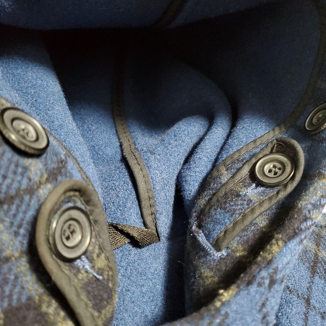 MONTGOMERY　ネイビーブルー　 ダッフルコート　チェック　42 　しお様