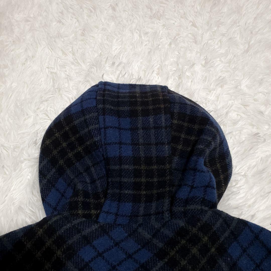 MONTGOMERY　ネイビーブルー　 ダッフルコート　チェック　42 　しお様