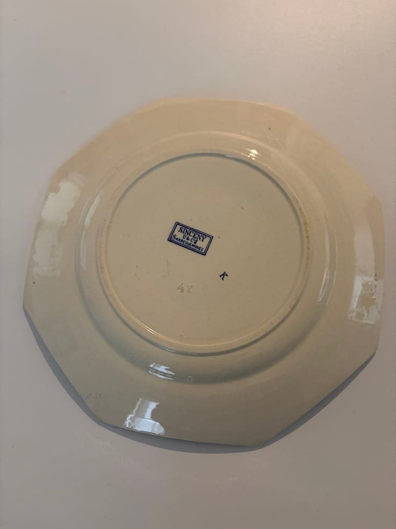 サルグミンヌSINCENY アンティークプレート　オクトゴナル　フランス