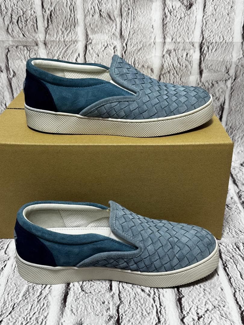 ボッテガヴェネタ　スニーカー　水色 ライトブルー　ｗ5025-1014-④ー①