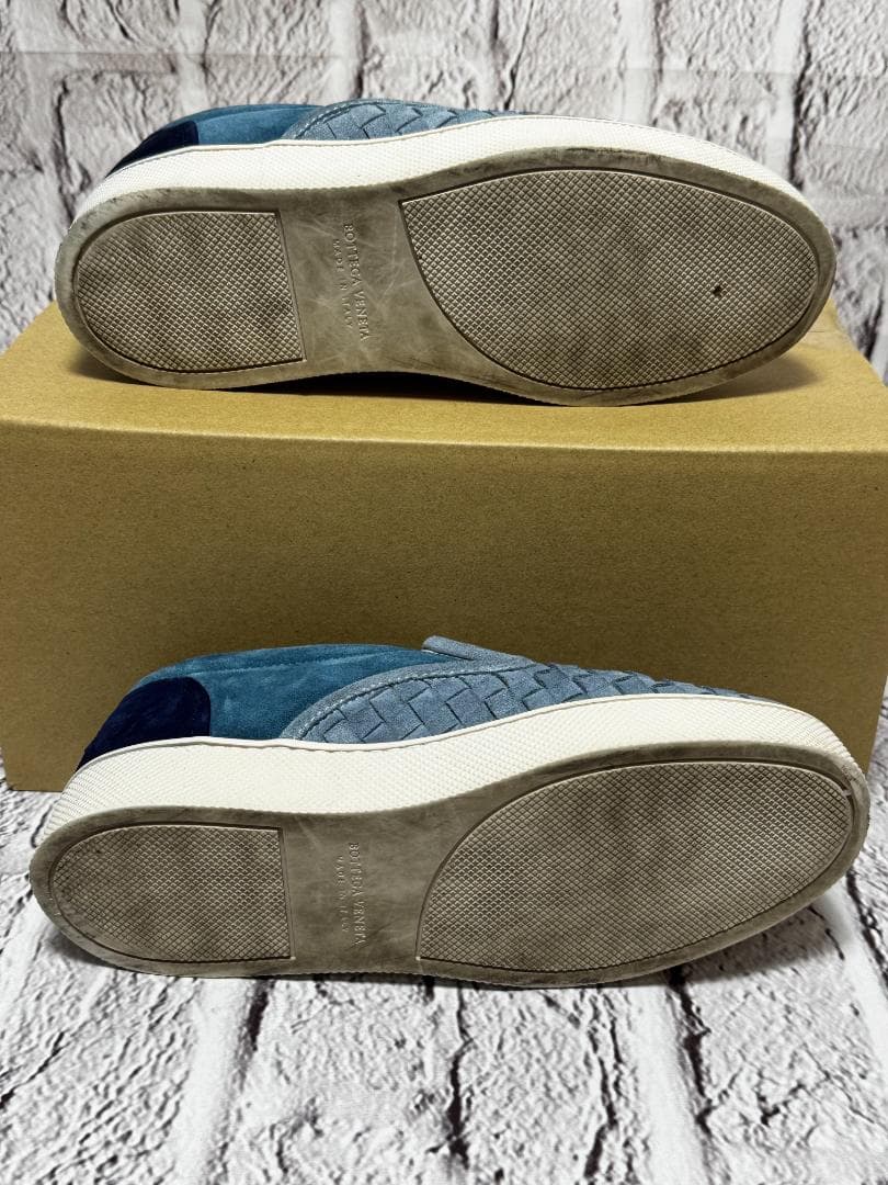 ボッテガヴェネタ　スニーカー　水色 ライトブルー　ｗ5025-1014-④ー①