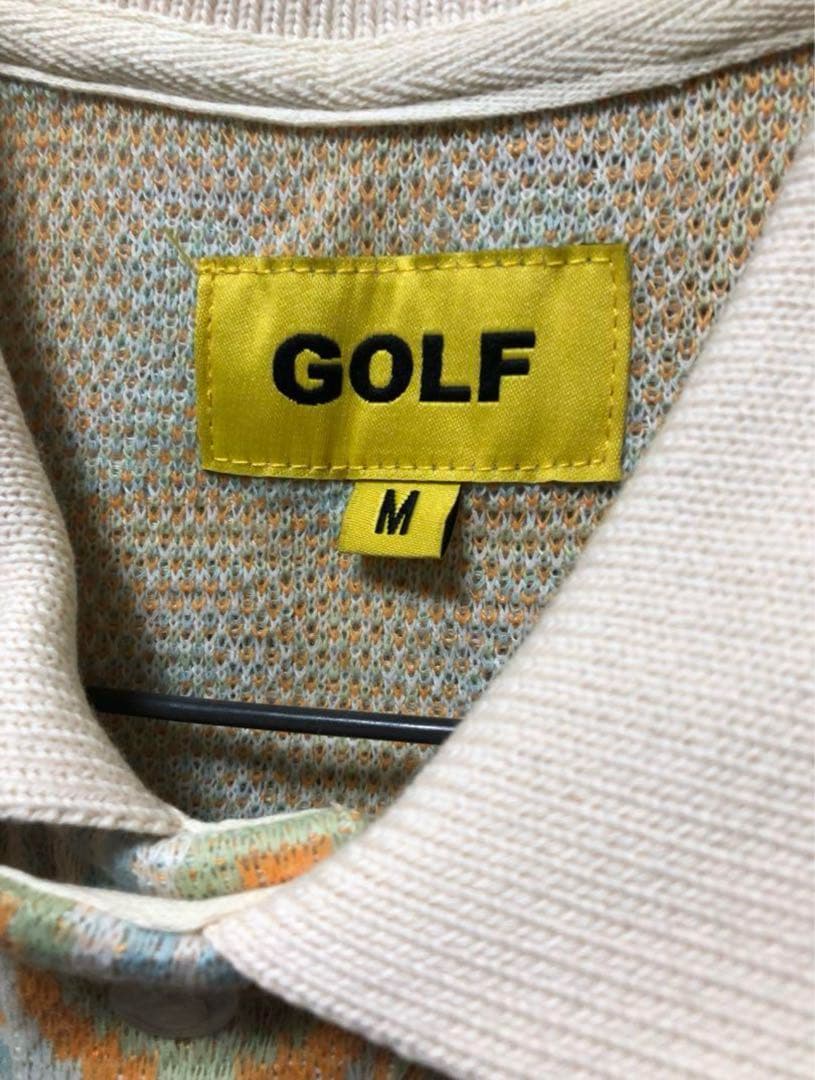 GOLF WANG STRIPE KNIT POLO Mサイズ