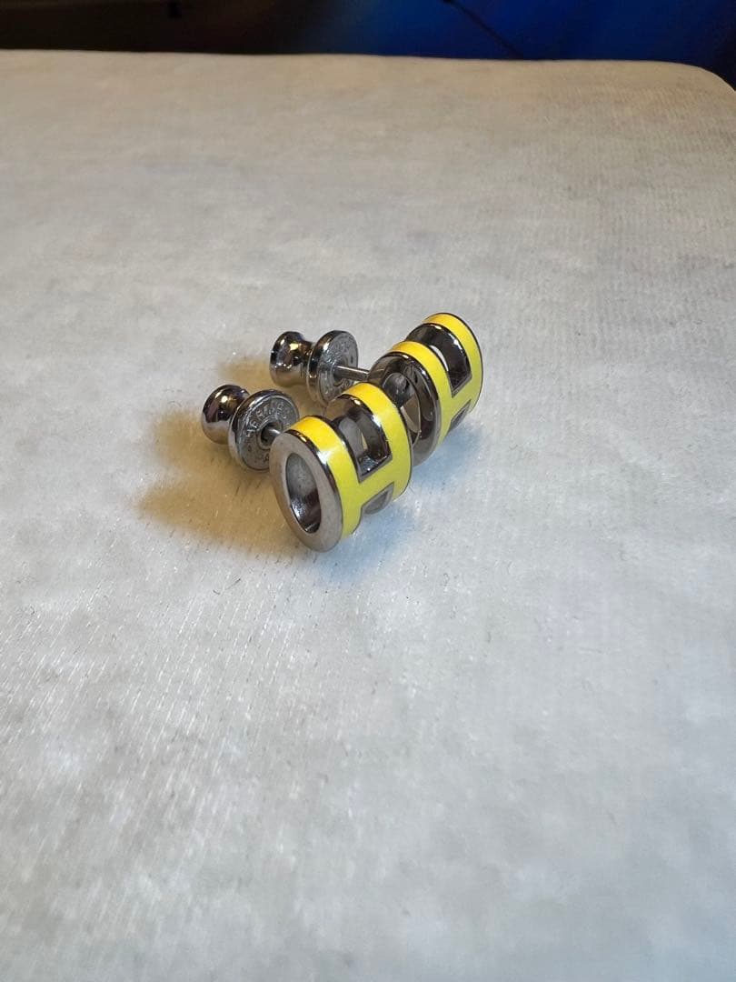 美品エルメスミニポップ　シルバー イエロー