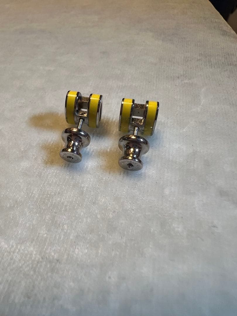 美品エルメスミニポップ　シルバー イエロー