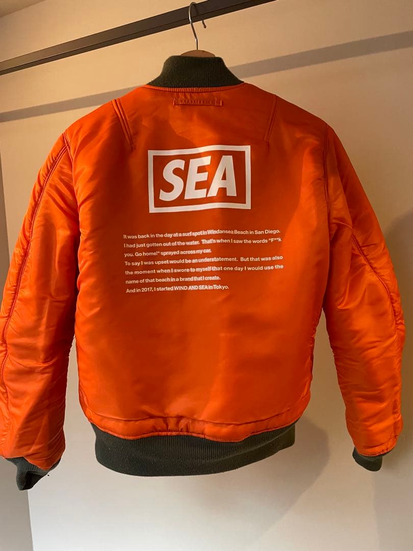 ［ルカ］　WINDANDSEA MA-1ジャケット カーキ