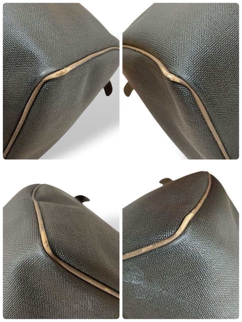 【美品】ダンヒル　ボストンバッグ　トラベル　PVC レザー　大容量　ヴィンテージ