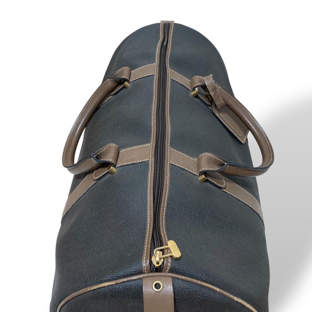 【美品】ダンヒル　ボストンバッグ　トラベル　PVC レザー　大容量　ヴィンテージ