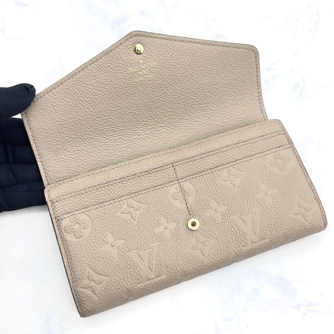 【新品級】ルイヴィトン アンプラント サラ トゥルトレール 長財布 ベージュ