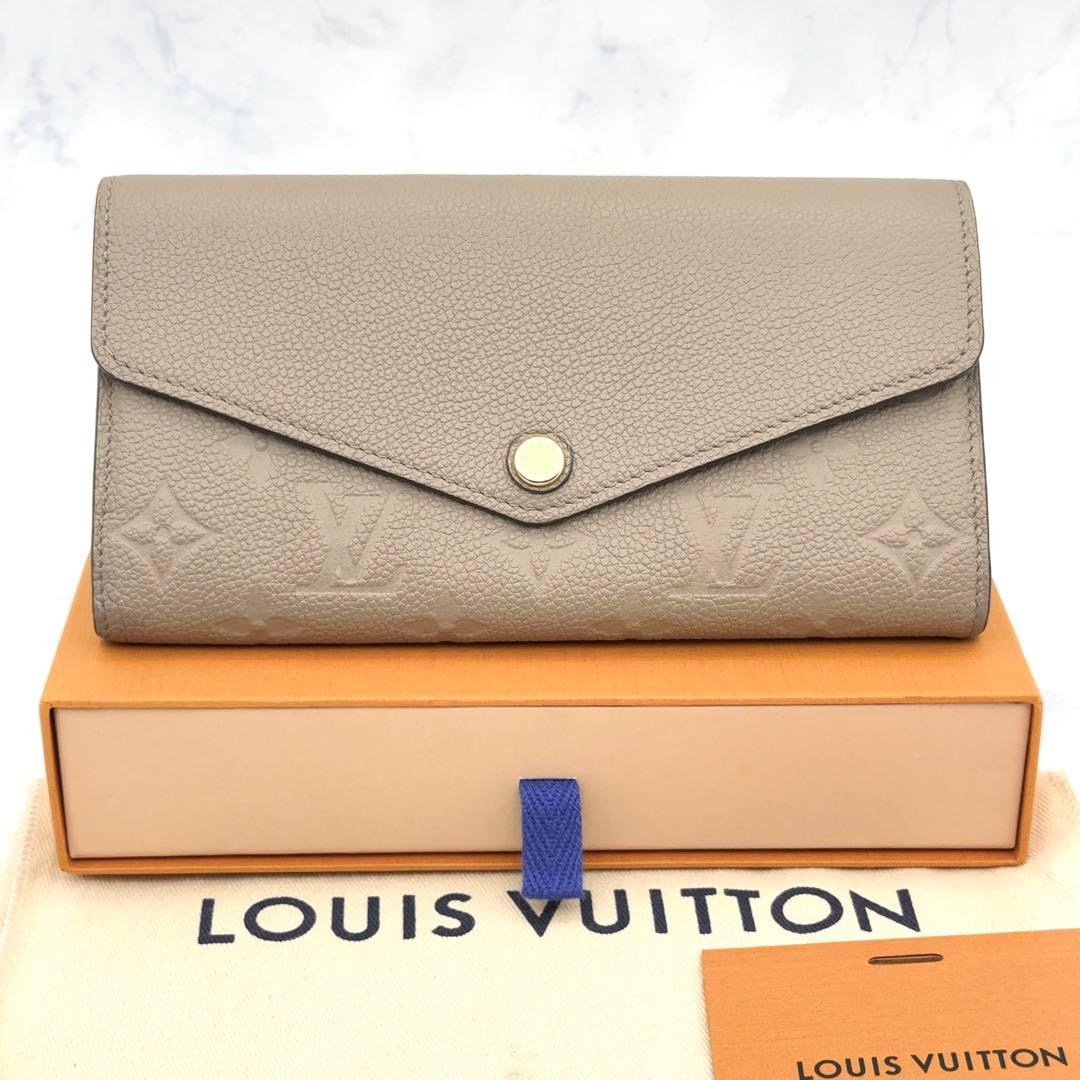 【新品級】ルイヴィトン アンプラント サラ トゥルトレール 長財布 ベージュ