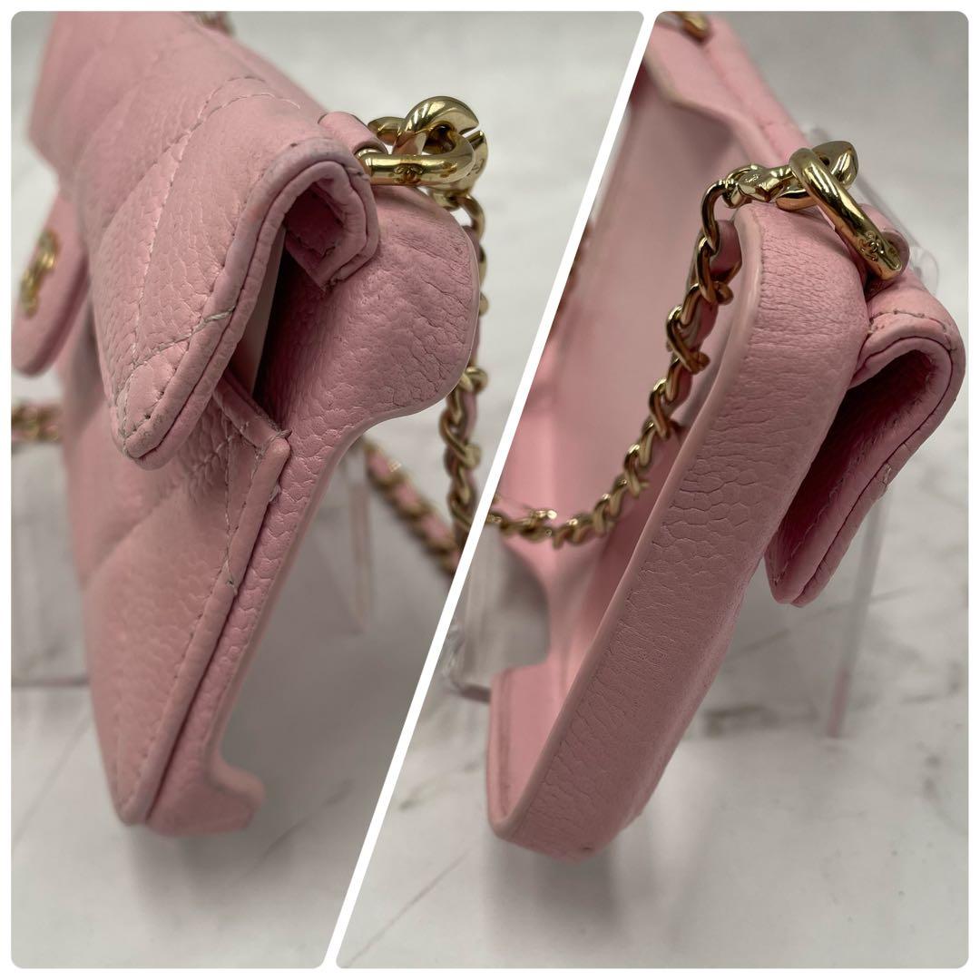 【希少 美品】 シャネル iPHONE15PRO マトラッセ キャビアスキン